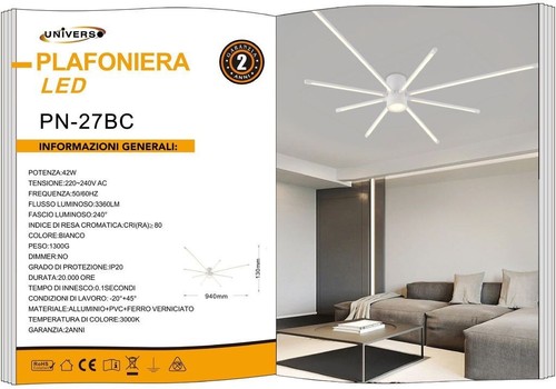 Lampadario led universo - x,