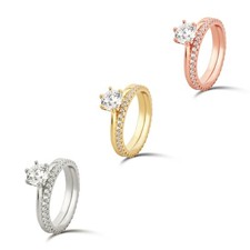 Swarovski CZ Round-Cut Bridal