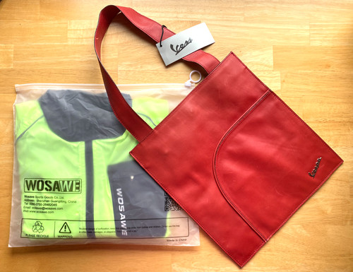 Borsa vespa slim pelle rossa - vespa,