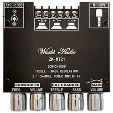 ZK-MT21 Scheda Amplificatore di Potenza Audio Bluetooth Subwoofer 2.1 Canali 50Wx2+100W