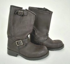 Stivali Steel Eagle nero N39 tipo Walker biker fibbia icona rock"n'roll punk 53Z