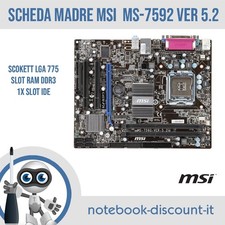 Scheda Madre MSI Ms-7592 Ver 5.2  per PC Scoket LGA775  2x slot DDR3   Slot IDE