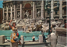 Fontana di Trevi Roma Italia Continentale Cartolina Cromata Pubblicata