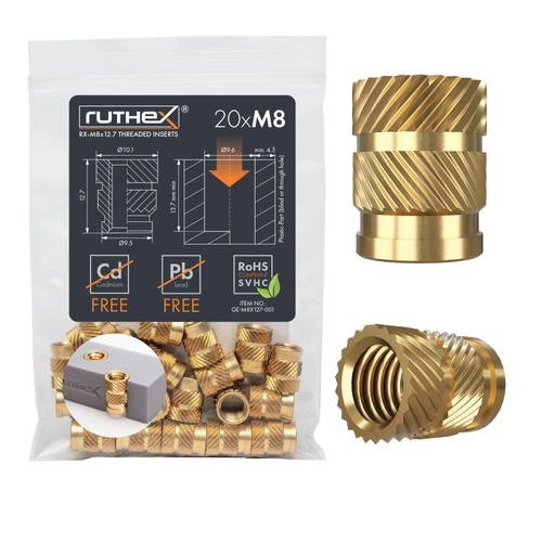 Ruthex inserto filettato 20 - inserto, m8-20