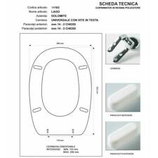 Copriwater Dolomite LAGO BIANCO Cerniera Cromo-Sedile-Asse Wc