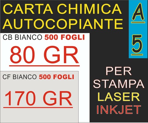 500x2 fogli carta chimica - fogli,