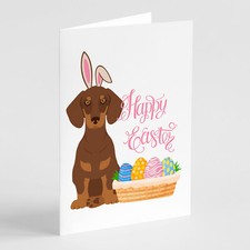 Chocolate Tan Dachshund Easter Greeting Cards Envelopes Pk 8 WDK5009GCA7P
