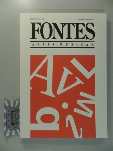 Fontes artis musicae volume - artis, musicae.