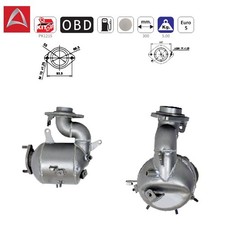 Filtro antiparticolato antiparticolato diesel DPF per Toyota Auris Corolla - 1.4 D-4D