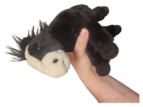 Jmv gmbh peluche cavallo nero - peluche,
