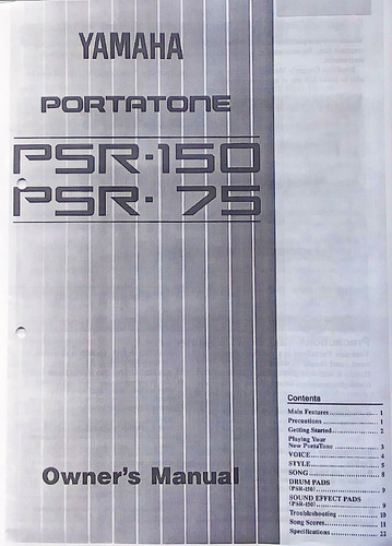 Yamaha psr 150 - yamaha, psr-75