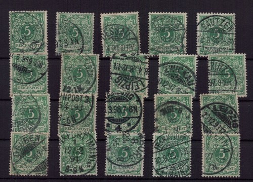 Impero tedesco lotto timbrato