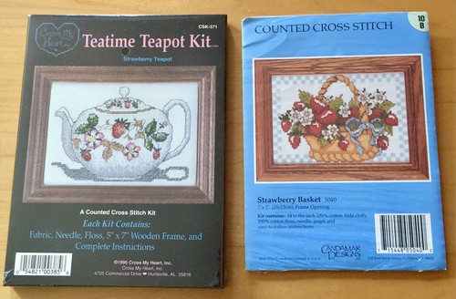 Kit punto croce teiera cesto - punto, e