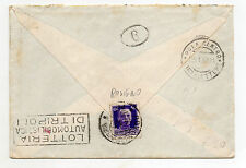 STORIA POSTALE 1937 POLA 50C. AL VERSO SU BUSTA DA ROVIGO D'ISTRIA D/5343