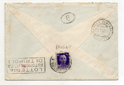 Storia postale 1937 pola - 1937, 50c