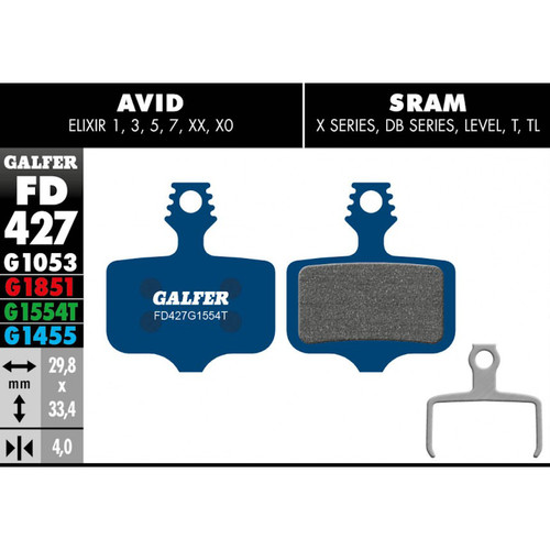 Pastiglie freno galfer avid - pastiglie,