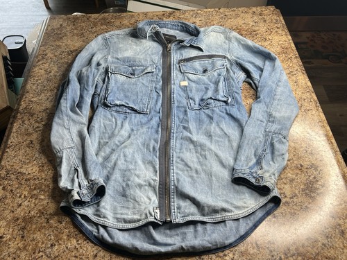 Star raw denim - zip, up
