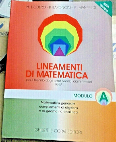 Lineamenti matematica mod - di,