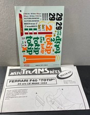 MERI KITS 1/18 TRANSKIT - Ref: MA1803 FERRARI F40 TOTIP - LE MANS 1994 x BURAGO
