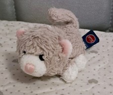 Peluche pupazzo Trudi sweet collection gatto gattino grigio e bianco vintage 8cm