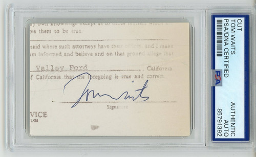 Tom waits firma - firma, contratto