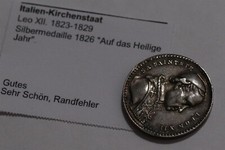 🧭 🇻🇦 MEDAGLIA ARGENTO STATI PAPALI LEO XII FRANCIA GIUBILEO di Montagny 24mm B86 