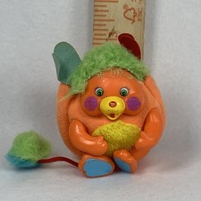 Vintage 1985 MATTEL POCKET POPPLES Puzzle ARANCIONE Mini Peluche *Difetto*