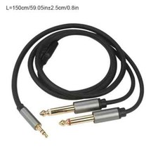 CAVO AUDIO JACK 3.5 mm (M) a DOPPIO JACK 6.5 mm (M) PROLUNGA CAVETTO AUX 1,5 MT