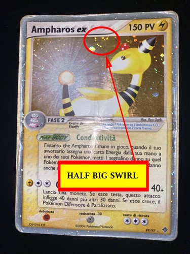 Ampharos holo big - holo, swirl