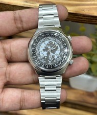 Orologio Vintage RICOH World Time Quadrante Mappa del Mondo Automatico 21 Gioielli Usato Giappone