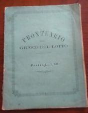 1886 PRONTUARIO APPLICAZIONE TARIFFA DEL GIUOCO GIOCO DEL LOTTO NAPOLI