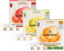 Waterdrop® Set Microdrink, ARANCIA, LIMONE E POMPELMO, 36 Cubetti Effervescenti 