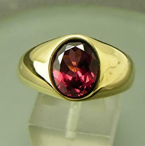 Anello solitario uomo granato