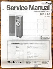 Technics SB-T10 Manuale di servizio altoparlanti *Originale*