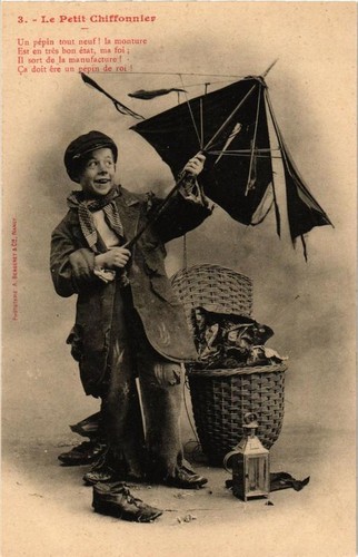 Cpa petit chiffonnier 3 - chiffonnier.,