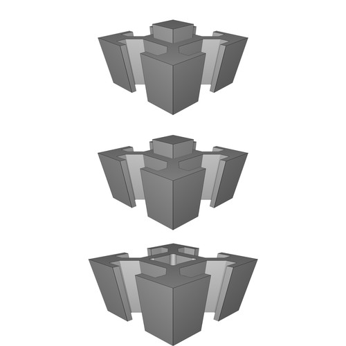 Set connettori telaio slot - telaio, t-slot