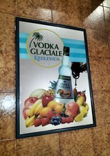 Quadro A Specchio Pubblicitario Vintage Da Collezione Vodka Glaciale Keglevich