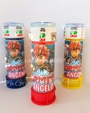 10 Bolle di sapone GORMITI PERSONALIZZATE con nome Bambini Compleanno gadget REG