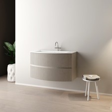 Mobile bagno sospeso curvo - mobile,