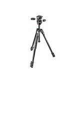 Manfrotto 290 Xtra Treppiede in Alluminio 3 Sezioni con 804 3 Vie Pan e Testa Inclinabile