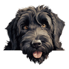 7 adesivi auto terrier nero