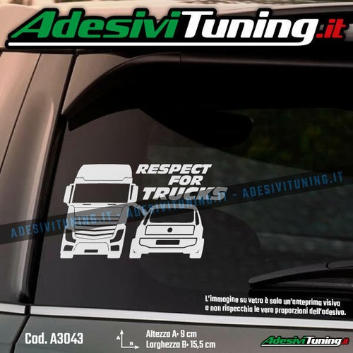 Adesivo respect for trucks - adesivo,