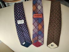 3 cravatte in seta firmate