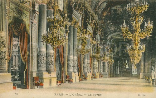 Paris vintage postcard opera - postcard,