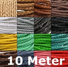 10 Metro, Cavo Cuoio Intrecciato Rotondo Ø 3/ 4/ 5/10/15 MM - Bola