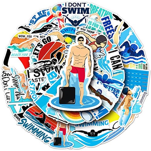 Adesivi nuoto per tazza - nuoto,