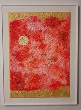 Quadro astratto dipinto mano - astratto,