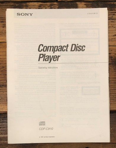Sony cdp c910 lettore - cdp-c910,