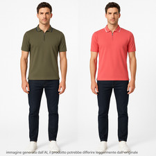 Seventy Maglia Polo Uomo Verde Rosa Salmone Manica Corta Taglia M Medium