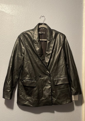 Zara oversize leather jacket - oversize,